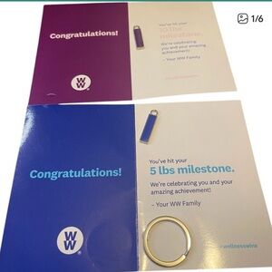 Weight Watchers WW Weight Loss Reward Key Chain and 5 and 10 Pound Charms